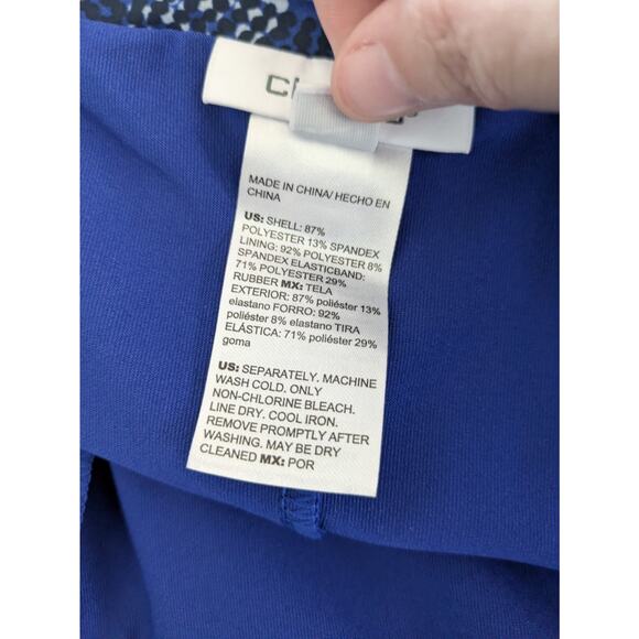 Chico's Neema blue abstract floral print pleated skort - Picture 6 of 6